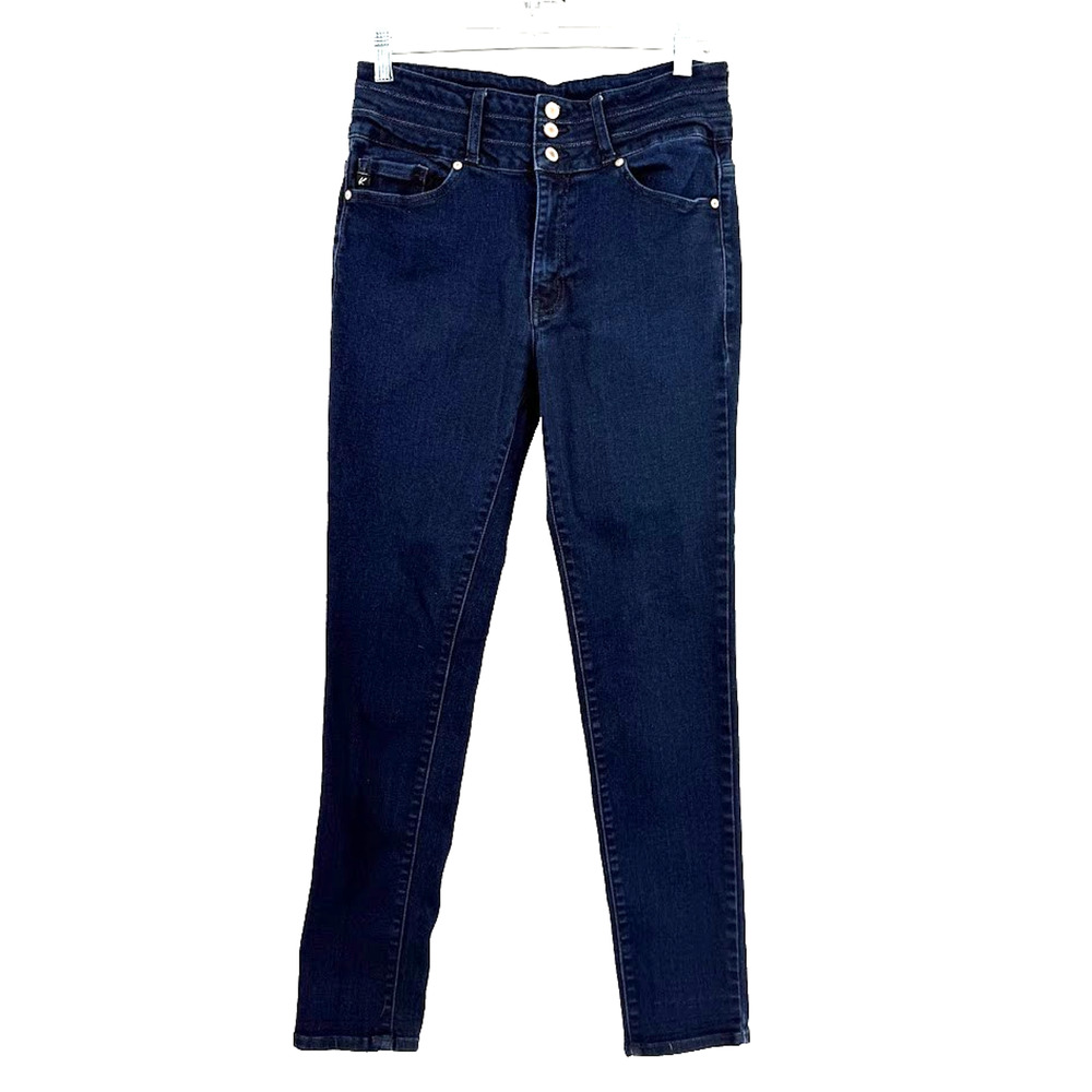 KanCan Womens Jeans 11/29 High Rise Skinny Dark Wash Button Fly Stretch Denim